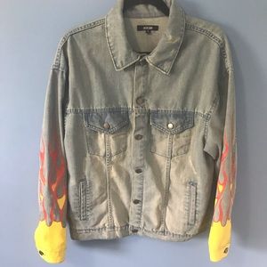 Jackson Men’s Flames Denim Jacket